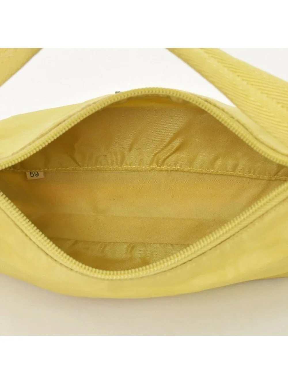 Prada Hand Handbag Mini Andbag Pouch Nylon Yellow